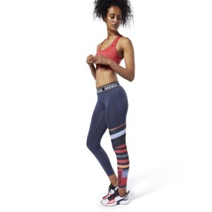 Legginsy Damskie Reebok Meet You There Engineered Czerwone PL 42FQNGB